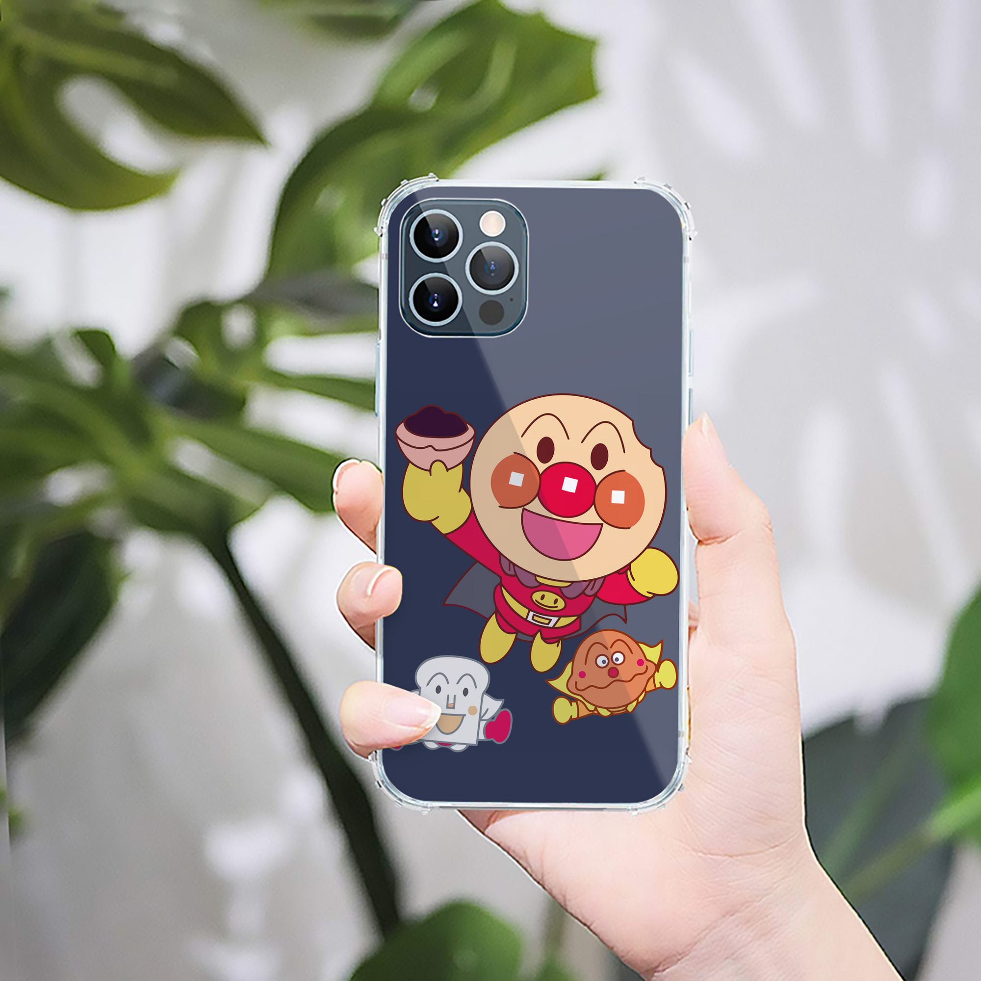 （画像用） アンパンマン Anpanman 【iPhone 12シリーズ対応】透明スマホケース（クリアソフトケース）